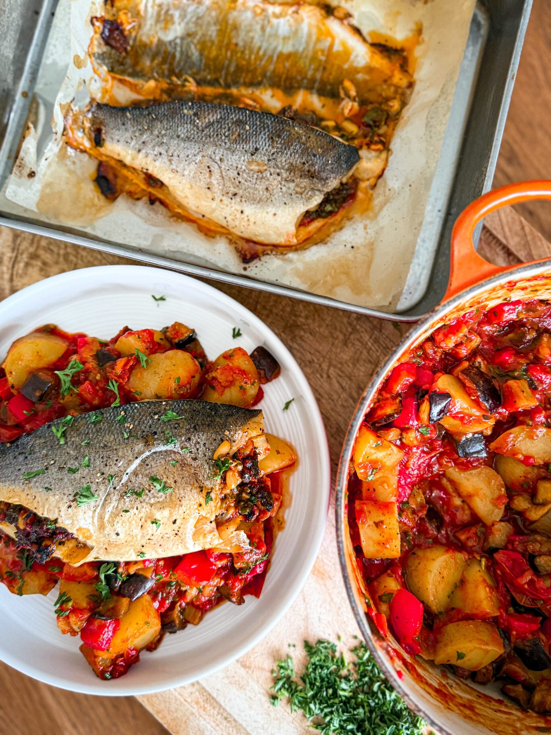 Sicilian Sea Bass with Caponata: Easy Baked Fish Recipe - HEY LOLLY