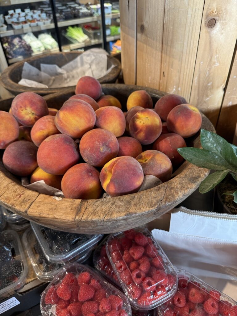 august seasonal produce peaches