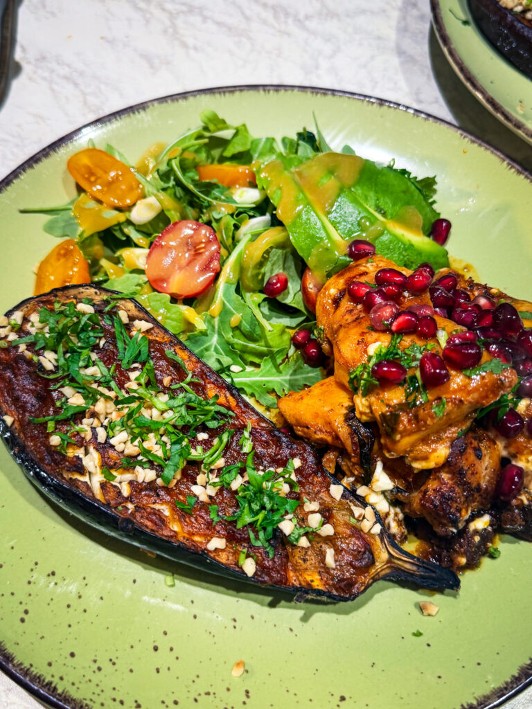 august seasonal produce aubergines
