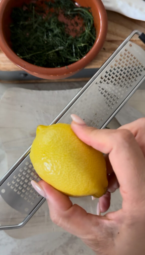 lemon zest for the creme fraiche