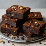 shot of cut up macadamia brownie bites