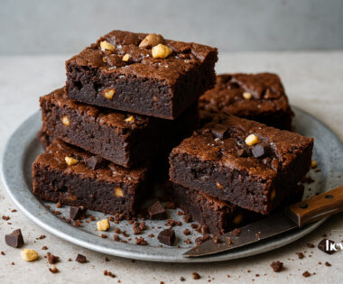 shot of cut up macadamia brownie bites