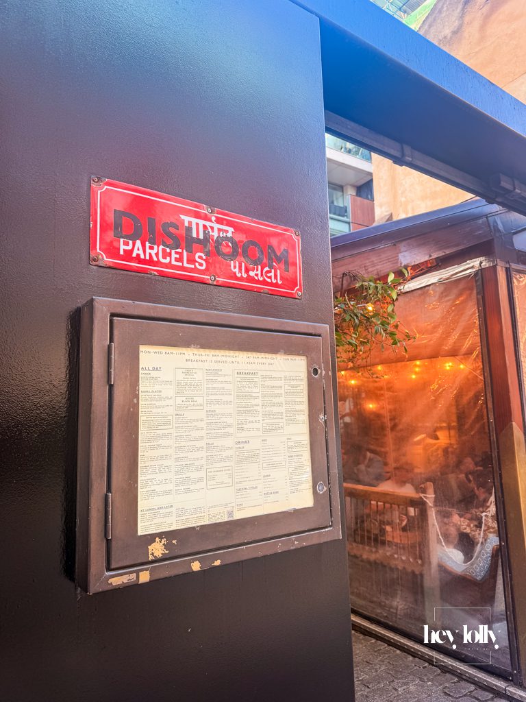 Understated entrance alleyway to Dishoom Shoreditch