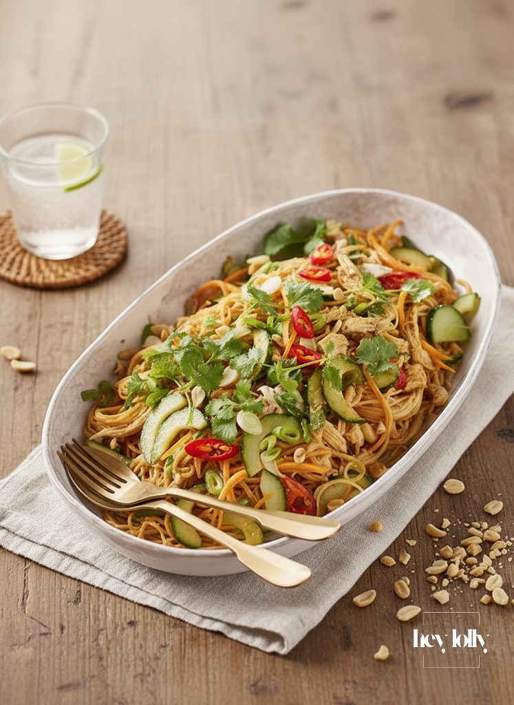 bang bang turkey noodle salad leftover turkey recipe