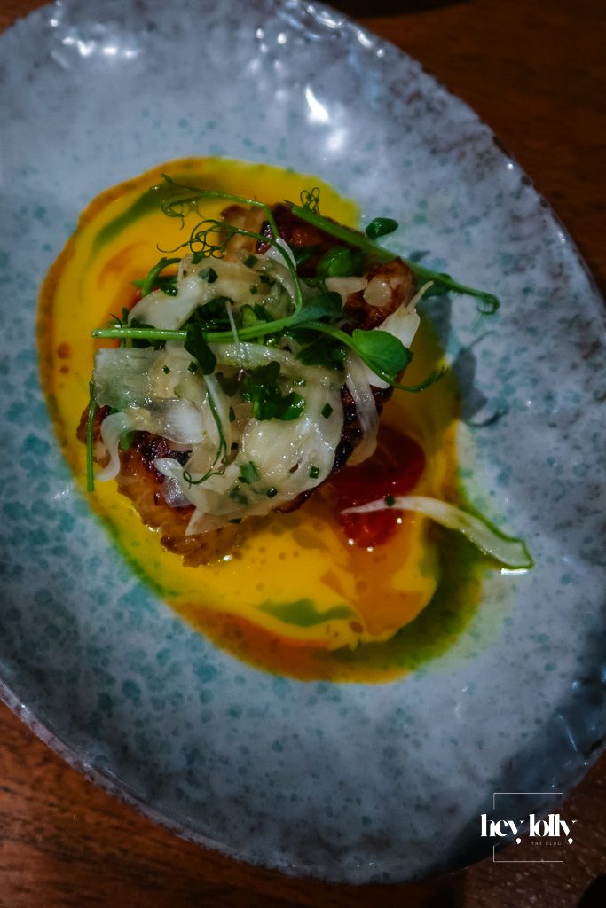 Chilean sea bass main course served at COYA City London