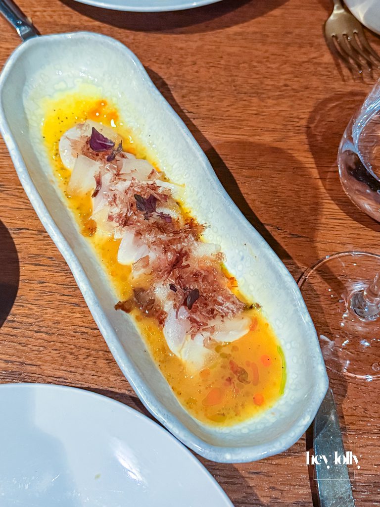 King bream tiradito starter at COYA City London