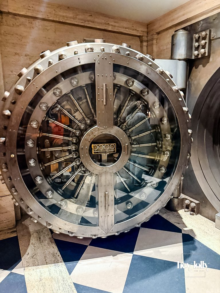 Original bank vault door inside The Ned London