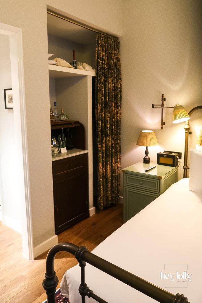 Cosy room interior at The Ned London with soft lighting