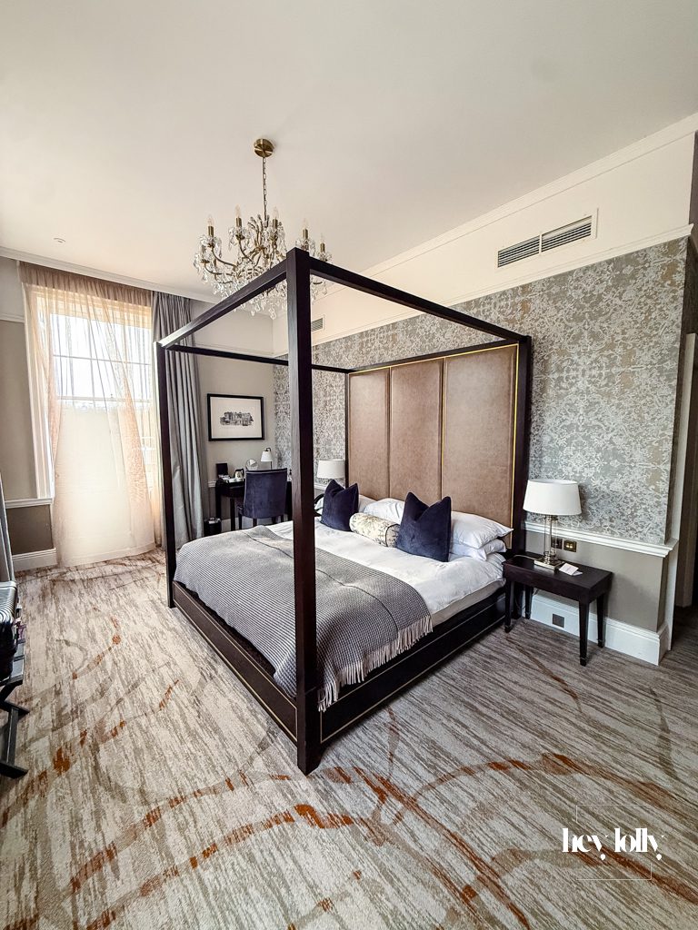 Spacious junior suite interior at Buxton Crescent Spa Hotel with period features