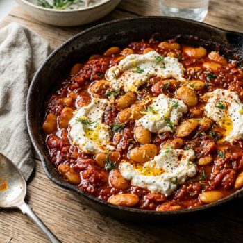 harissa butter beans hey lolly overhead hero shot