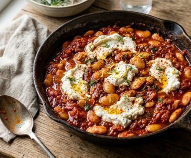 harissa butter beans hey lolly overhead hero shot