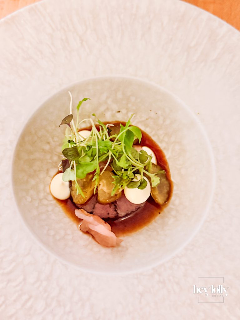 Tuna tartare with nori, yuzu and wasabi emulsion at Skein Nottingham