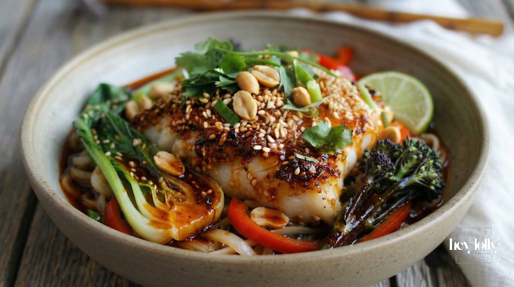 Sticky Yuzu Gochujang Cod Noodle Bowl