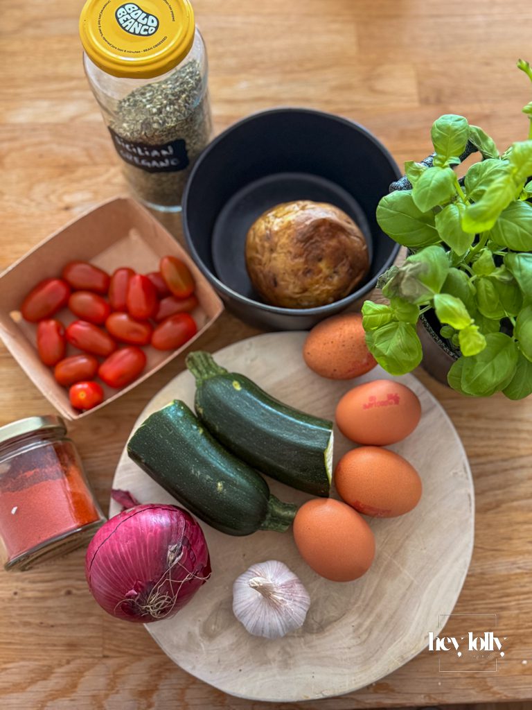 ingredients for fridge raid frittata