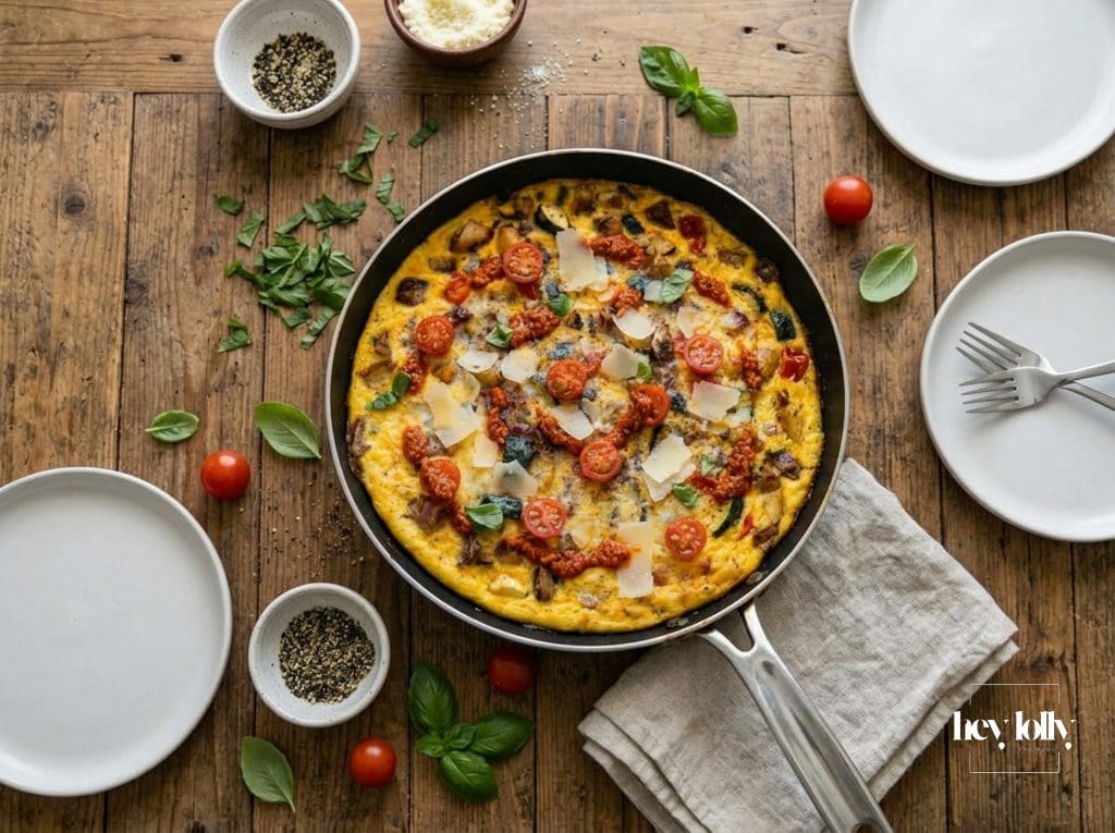 Fridge Raid Frittata Recipe - HEY LOLLY