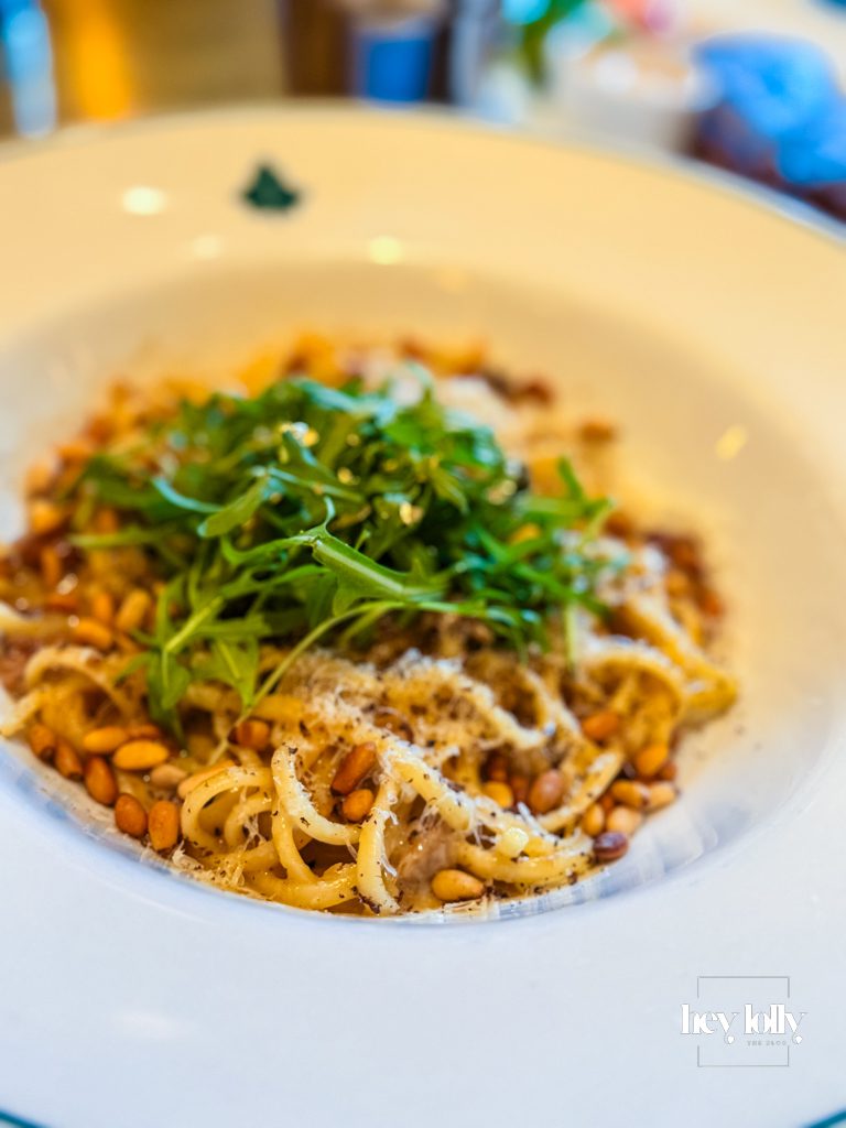 Truffle linguine with parmesan, pine nuts and rocket at The Ivy Nottingham 1917 lunch menu