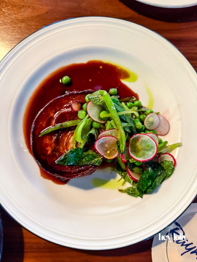 Raymonds Nottingham lamb belly caramelised and tender