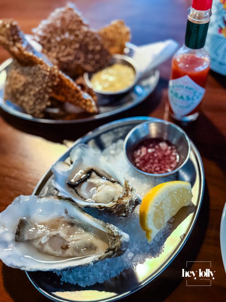Raymonds Nottingham oysters served fresh and simply presented